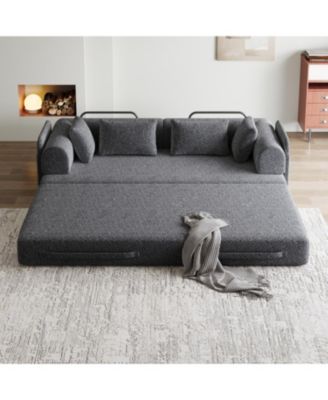 Streamdale 78.7" Convertible Sleeper Sofa Bed with Pillow & Side Pocket