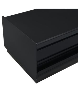 Modern Rectangle Coffee Table with Drawers & Shelves