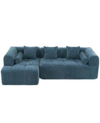 + Sectional Sofa (Modular) + Fabric + Deep Seating & Pockets + Couch