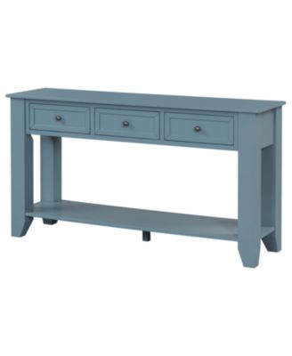 Streamdale 55.4" Modern Console Table with 3 Drawers & Metal Handles