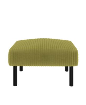 Corduroy Ottoman Footstool with Legs