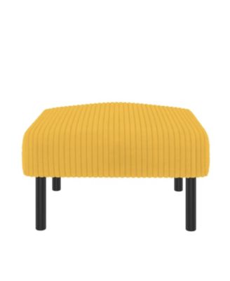 Corduroy Ottoman Footstool with Legs