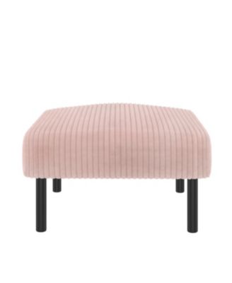 Corduroy Ottoman Footstool with Legs