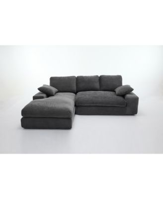 99" Modular Sectional Sofa Set, Modern Minimalist Couch, Sleeper, Grey