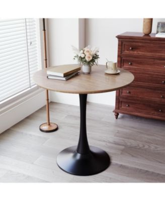 31.5" Walnut Round Dining Table - Tulip Base