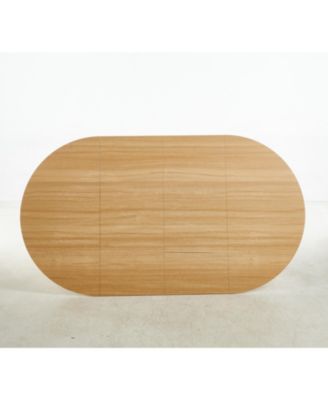 Extensible Oak Table- Wood Leg, MDF Top, 100/140/180x100x75cm