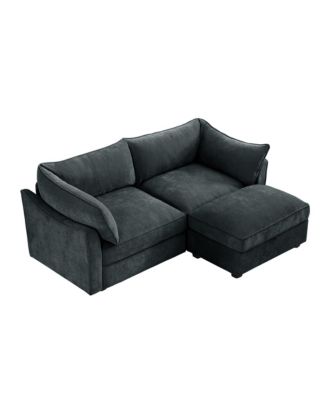 2-Seater Sofa with Ottoman & Storage
