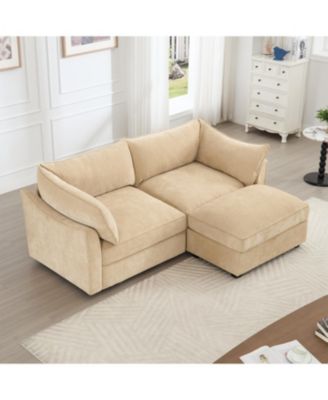  2-Seater Sofa with Storage Footstool