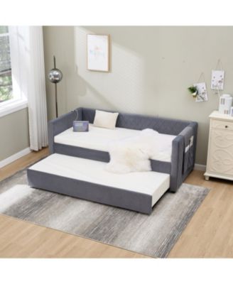 Velvet Daybed - Modern Diamond Design