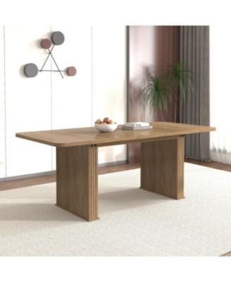Streamdale Modern Wood Dining Table with Pedestal