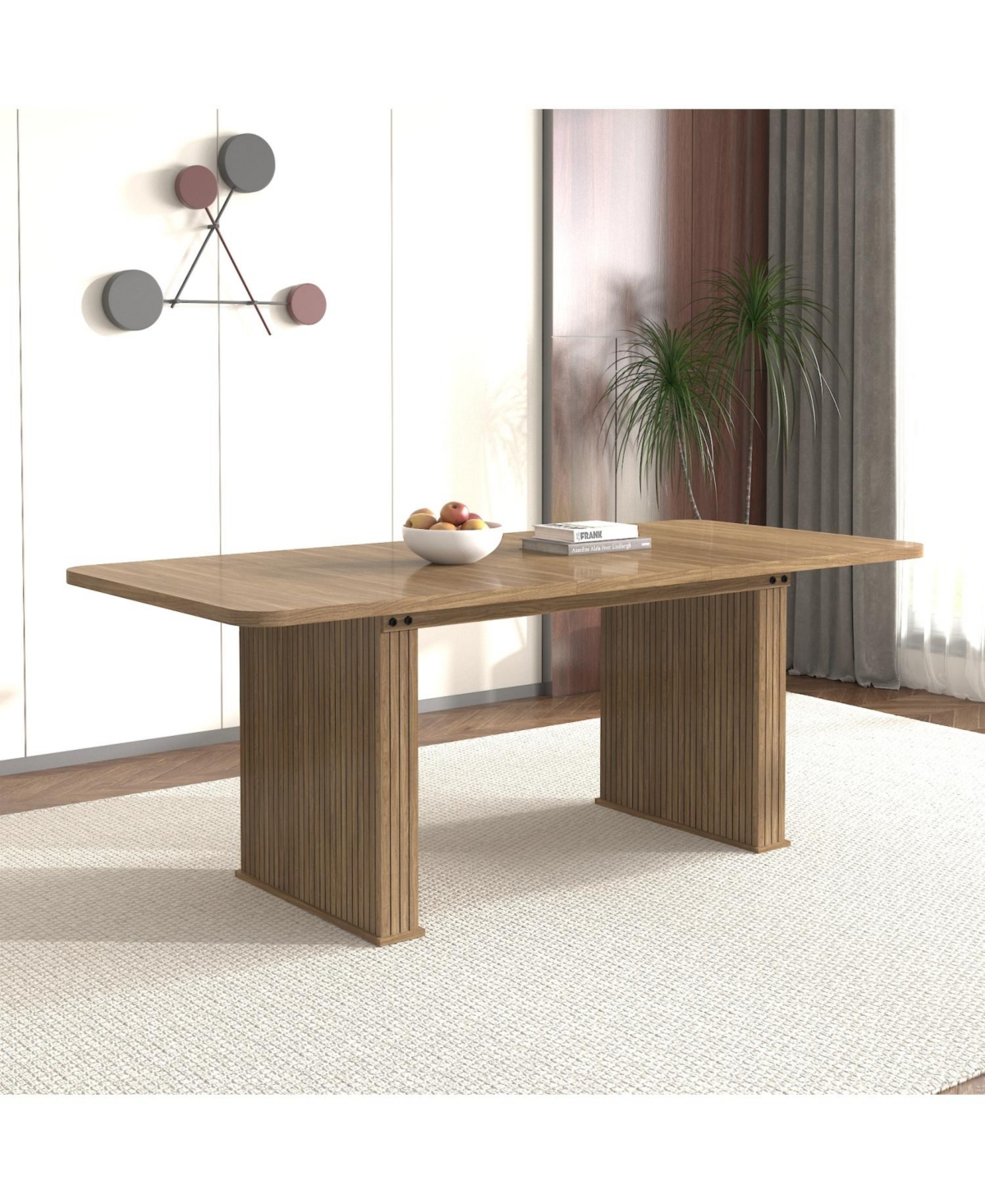 Streamdale Furniture Streamdale Modern Wood Dining Table with Pedestal