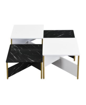 Modern Nesting Coffee Tables - Mid Century Square Set