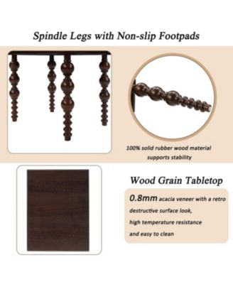 Streamdale Solid Wood Coffee Table Set of 3 w/ Drawer - Vintage Style (Espresso