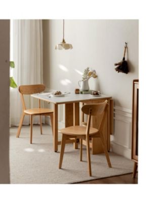 Streamdale Oak Extending Dining Table Rock Slab Top 4-6 People