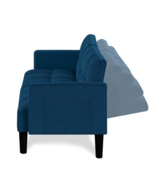 Velvet Futon Couch Convertible Folding Sofa Bed Tufted Couch for Apartment