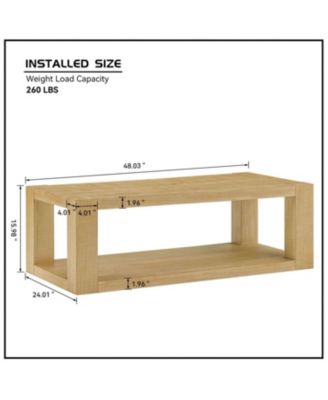 Streamdale Modern 48" Rectangular 2-Tier Coffee Table