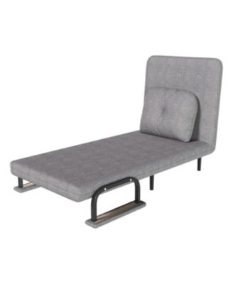 Folding Sofa Bed Chair - 5-Position Adjustable Backrest (Grey