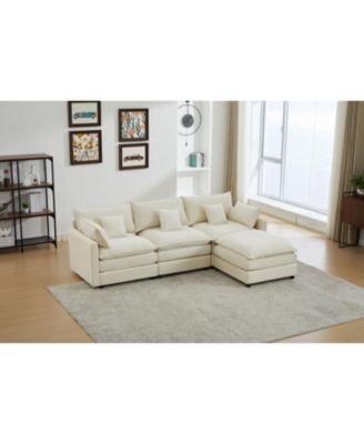 Modular Sectional Sofa with Ottoman