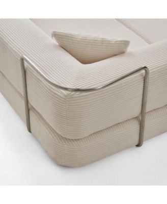 1 Pc. Fabric Upholstery Convertible with Blanket & Pillow  Floor Sofa Bed