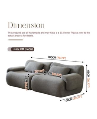 Memory Foam 2-Seater Sofa in a Box - Light Grey