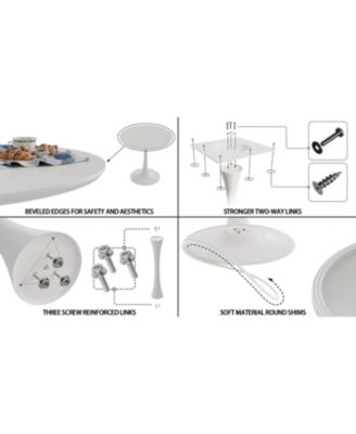  31.5" White Round Dining Table, Tulip Style