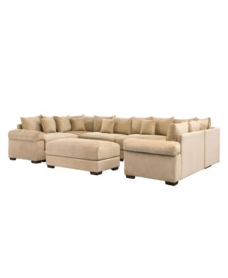 Oversized Modular Sectional (with Ottoman) Corduroy Cloud Design Couch