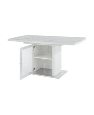  Modern Extendable Marble Dining Table with Storage