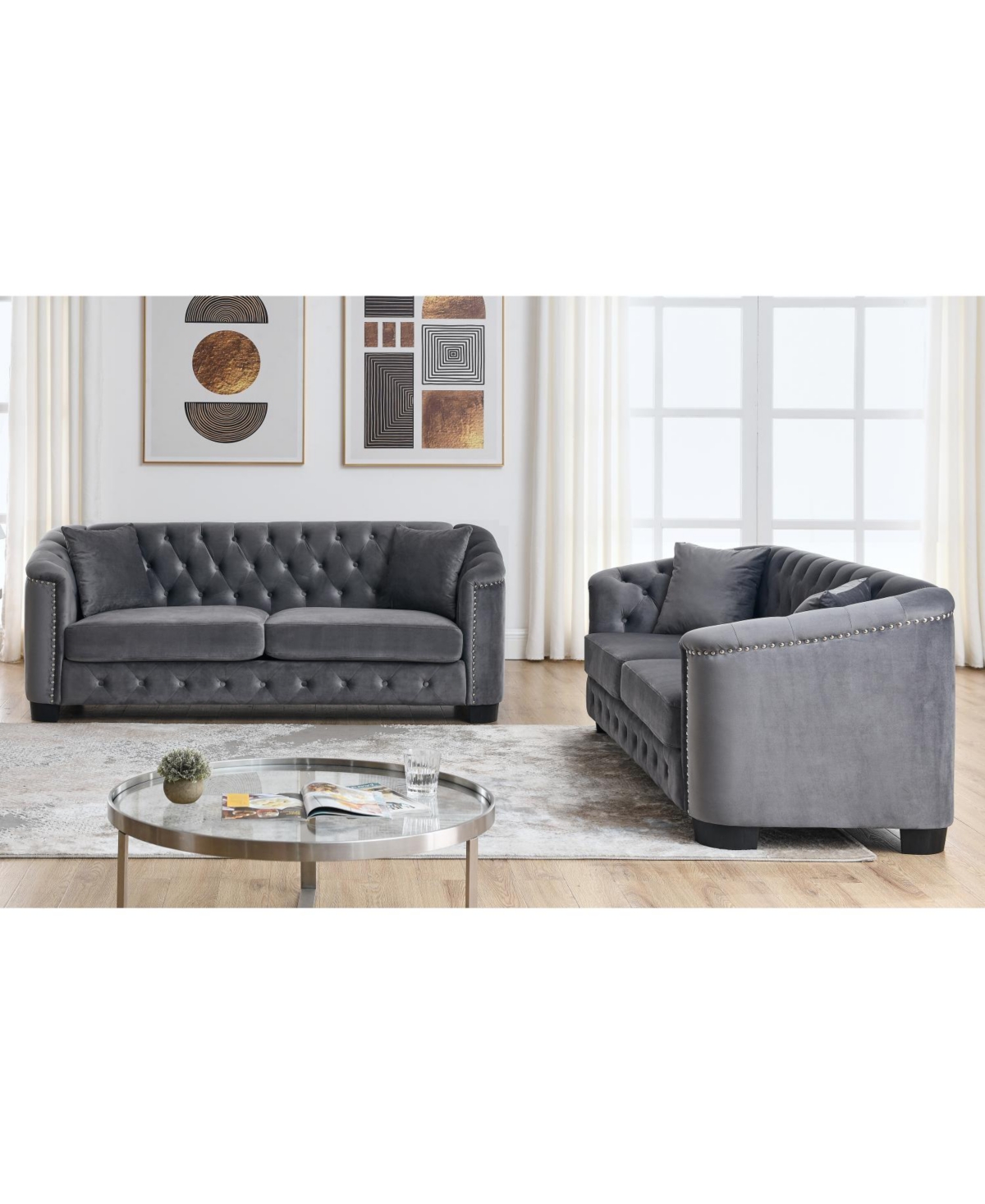Streamdale 3-seater + 3-seater Combination sofa.Velvet Grey