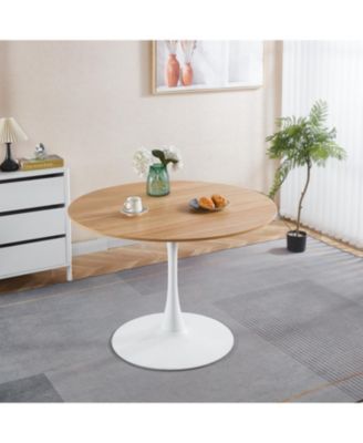 42.1" Oak Tulip Dining Table (Seats 4-6)