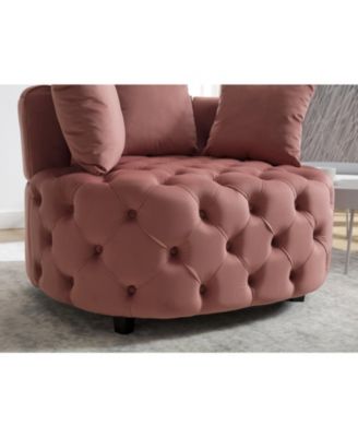 Streamdale Modern Accent Barrel Chair (Pink)