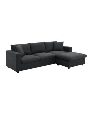  Modern Sectional Sofa, Cloud Couch with Ottoman