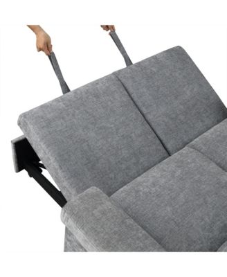 Convertible Soft Cushion Sofa Pull Bed, for Two People to Sit On