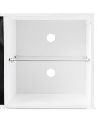 Modern TV Stand with Electric Fireplace & LED Light