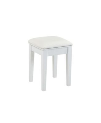 Compact Vanity Table with Reversible Mirror & Stool