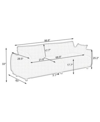 Pink Teddy Fleece Sofa with Pillows