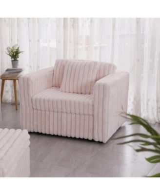 Plush Modular Sofa Single - Light Pink
