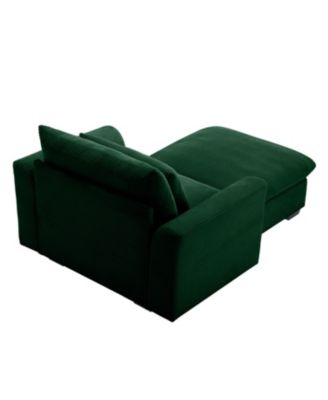 Corduroy Modular Sofa with Storage Ottoman