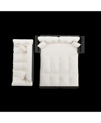 Queen Pull Out Sofa Bed, 3-in-1 Convertible Sleeper, Velvet, Beige