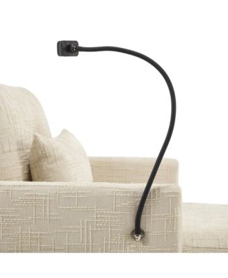 Streamdale Multifunctional Chenille Recliner Sofa with Storage & Phone Bracket