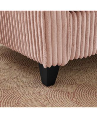 Pink Lazy Sofa Chair with Backrest & Armrests