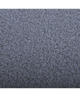 2-in-1 Full Sofa Bed- Teddy Fabric, No Assembly, Pillows, Grey