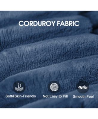 Cloud Sofa Corduroy Deep Seat Removable Cushion Blue