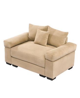 Oversized Cloud Modular Sectional Couch, Soft Corduroy, Camel