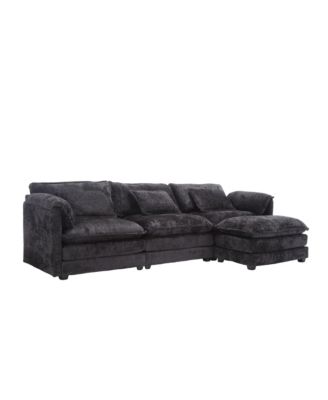 Streamdale Modular Chenille Sectional Sofa with Ottoman