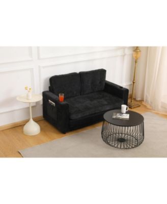 Streamdale 55" 3-Fold Sofa Bed - Convertible Futon Couch, Velvet Linen