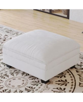 107.8" 3 Seater L-Shaped Sofa Couch with Ottoman & Pockets