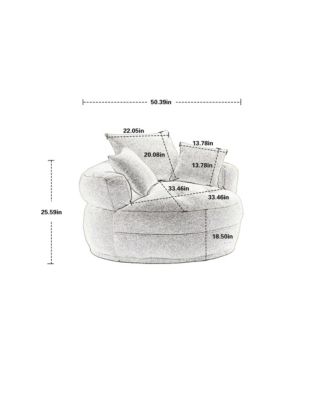 Streamdale Chenille Sleeper Sofa Chair - Modern Fluffy Lounge Seat