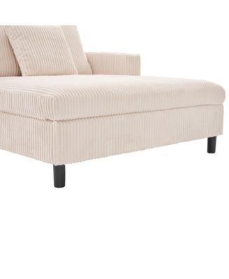  Corduroy Oversized Recliner Sofa w/ USB, LED, Cup Holder