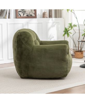  Comfy Green Faux Fur Bean Bag Chair Sofa