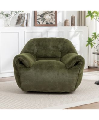  Comfy Green Faux Fur Bean Bag Chair Sofa